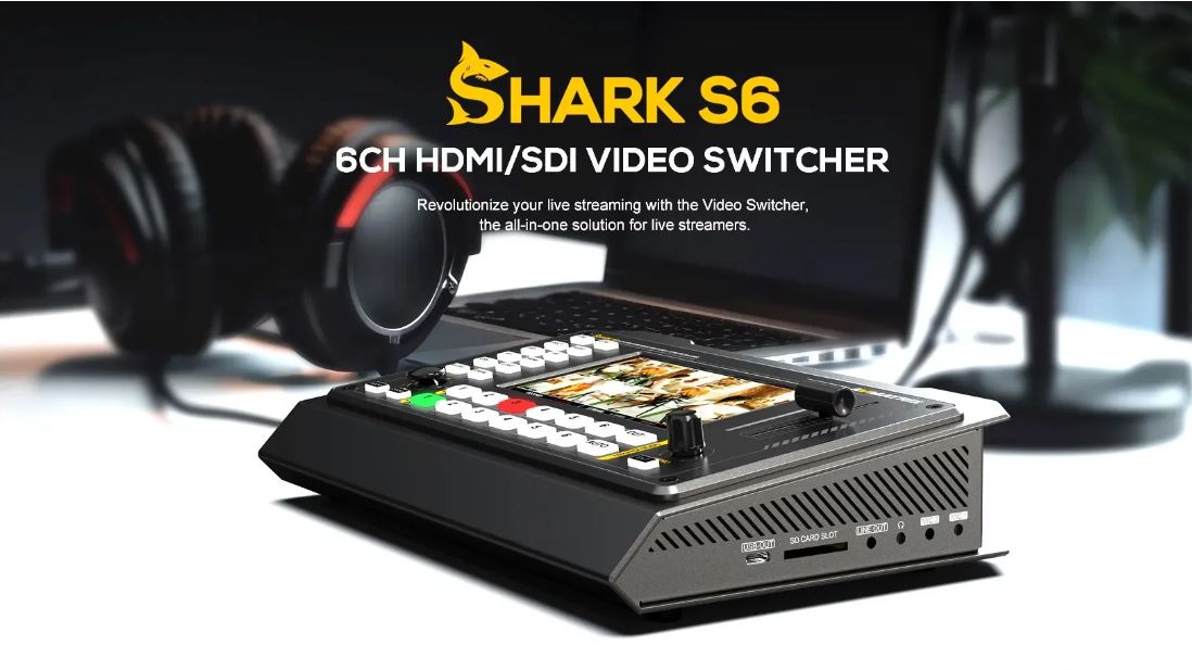 Switch de Video Shark S6 de 6 canales HDMI y SDI